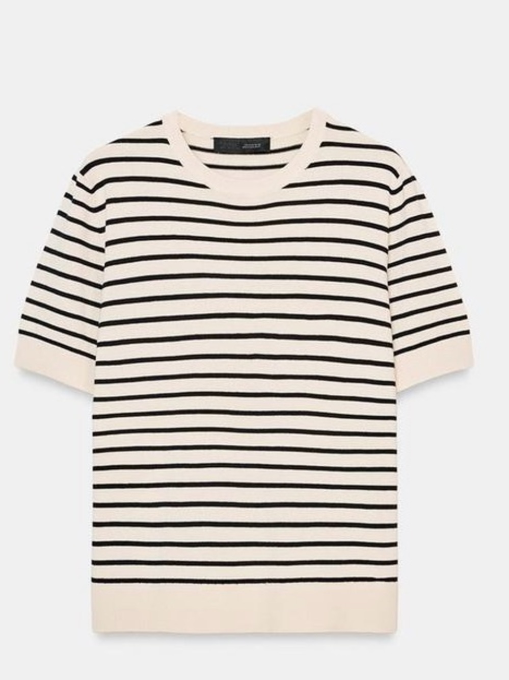 ZARA Striped Short Sleeve Top